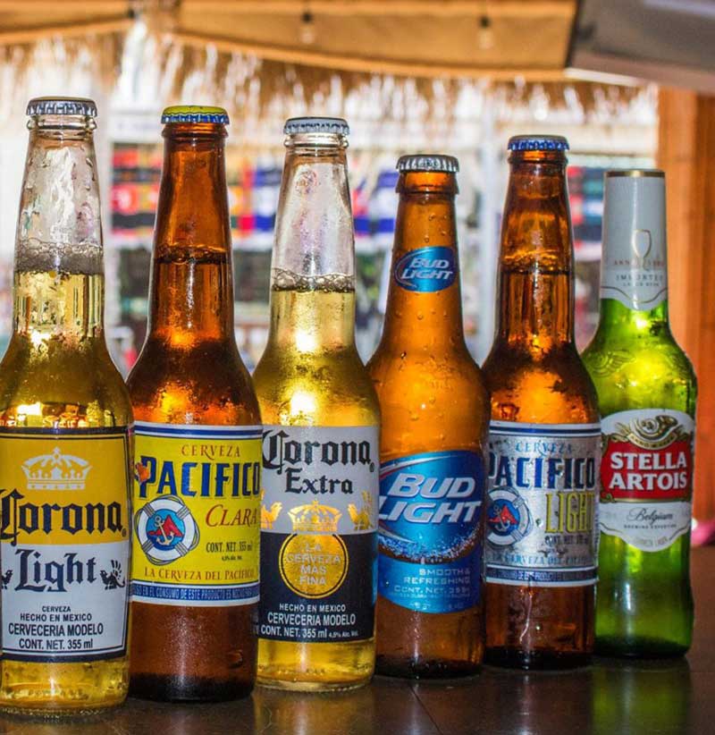 Beer selection at Cabo Cantina, Cabo San Lucas